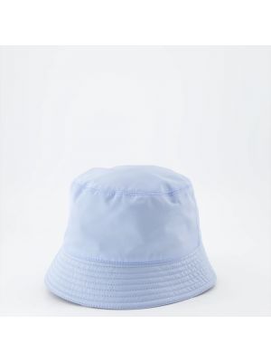 Nylonowa czapka Prada niebieska