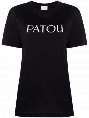 T-shirt con stampa Patou nero