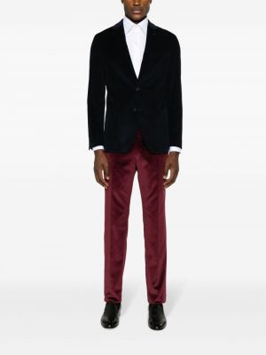 Aksamitne spodnie Karl Lagerfeld czerwone