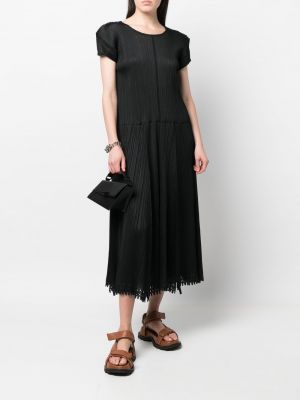 Kleid mit plisseefalten Issey Miyake Pre-owned schwarz