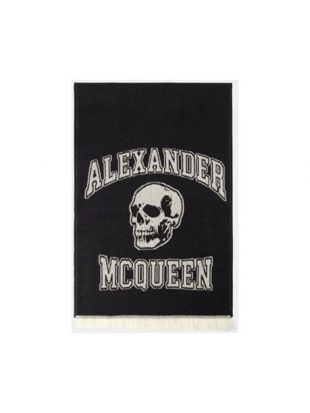 Bufanda de lana Alexander Mcqueen negro