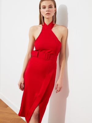 Κοκτέιλ φόρεμα Trendyol κόκκινο