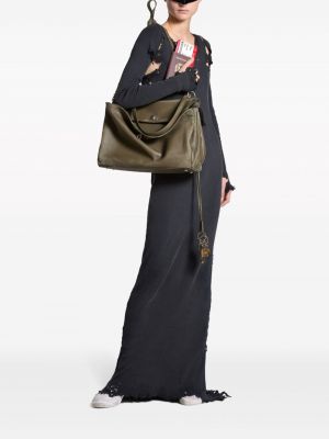 Sukienka długa z przetarciami bawełniana Balenciaga czarna