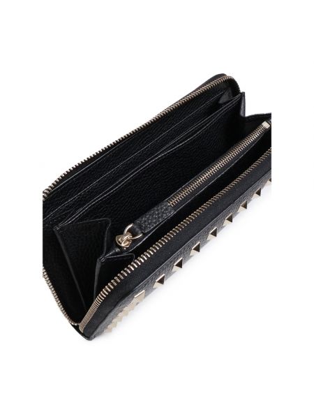 Geldbörse mit reißverschluss mit spikes Valentino Garavani schwarz