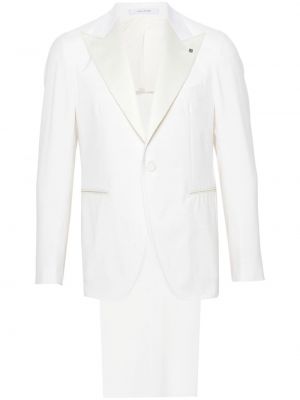 Сатенен костюм Tagliatore бяло