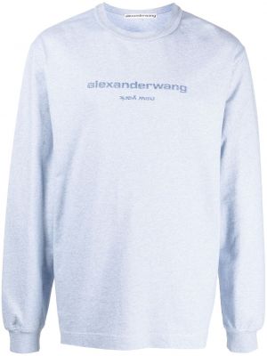 T-shirt con stampa Alexander Wang blu