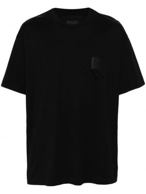 Kokvilnas t-krekls ar kabatām Givenchy melns