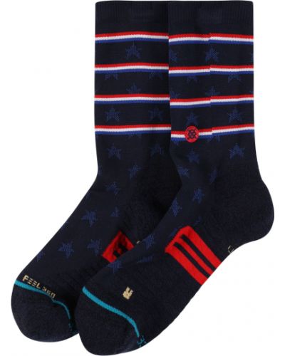 Stance Športové ponožky 'INDEPENDENCE CREW'  námornícka modrá / svetločervená / biela