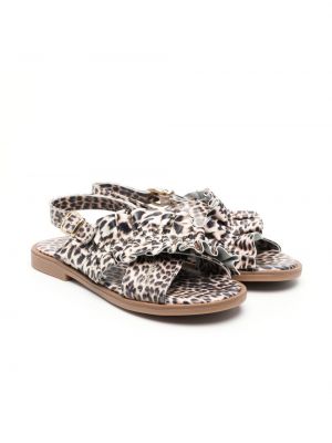 Ruffle leopard trykt sandaler for jenter Roberto Cavalli Junior