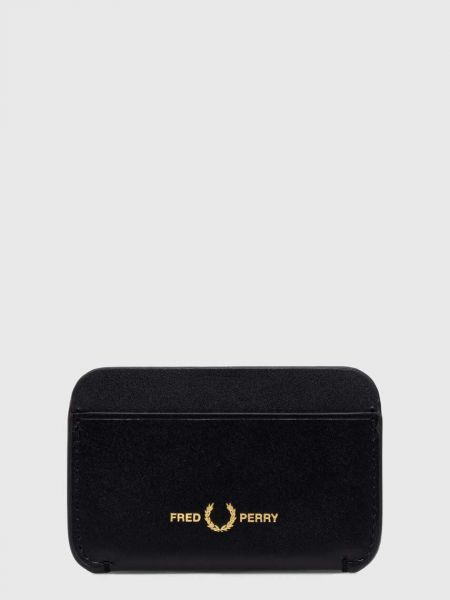 Kožená peněženka Fred Perry černá