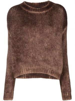 Vlněný svetr z alpaky Roberto Collina hnědý