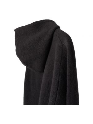 Woll hoodie mit reißverschluss Giorgio Brato schwarz