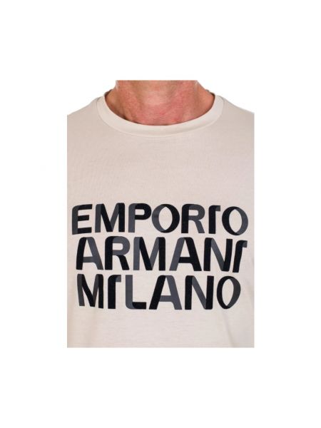Koszulka Emporio Armani beżowa