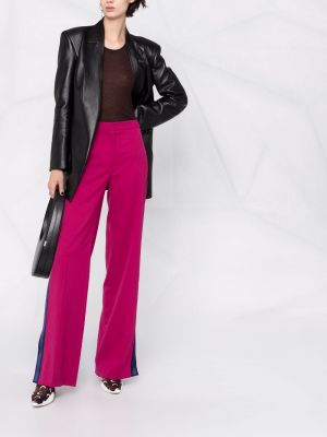 Pantalones de cintura alta bootcut Karl Lagerfeld rosa