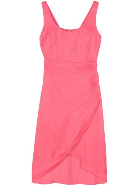 Midi šaty Armani Exchange růžové