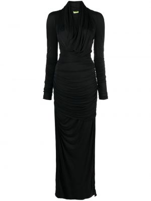 Drapované večerné šaty Gauge81 čierna