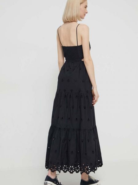 Pamučna maksi haljina Desigual crna