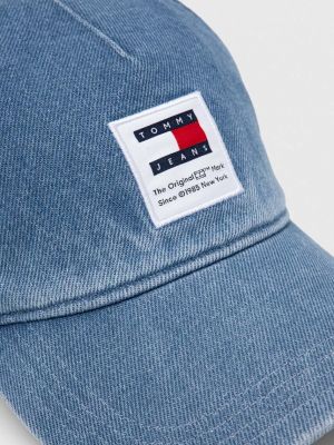 Pamučna kapa Tommy Jeans plava