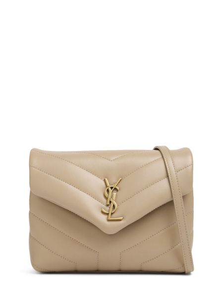 Læder farvet taske Saint Laurent beige