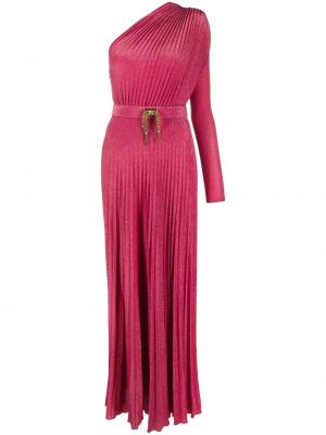 Viskózové večerní šaty Elisabetta Franchi - růžová