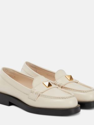 Pantofi loafer din piele Valentino Garavani alb
