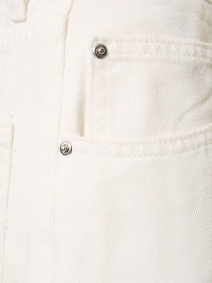 Voľné bavlnené obnosené džínsy Weworewhat biela