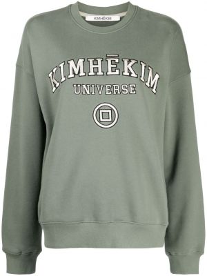 Medvilninis siuvinėtas džemperis Kimhekim