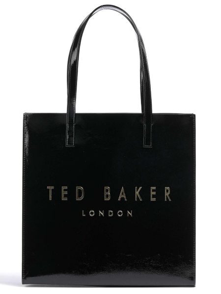 Кожаная сумка шоппер из искусственной кожи Ted Baker черная