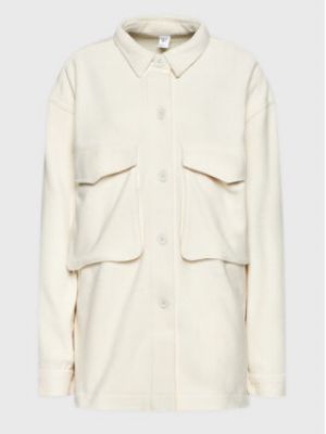 Белая демисезонная куртка оверсайз Reebok Classic