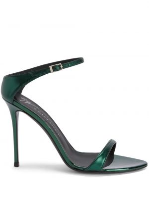 Satin sandale Giuseppe Zanotti grün