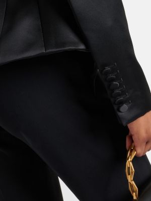 Σατέν μπλέιζερ πέπλουμ Nina Ricci μαύρο