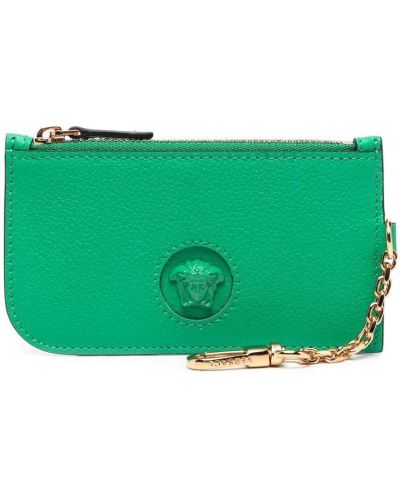 Kožená peněženka Versace zelená
