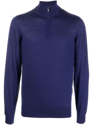 Šilkinis vilnonis džemperis Pal Zileri mėlyna