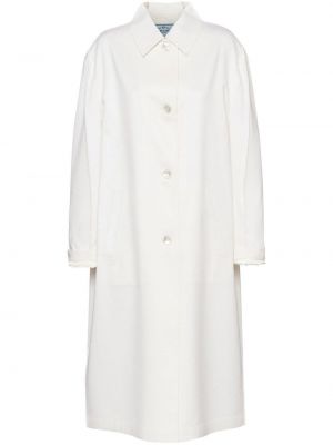 Kašmírový kabát Prada biela