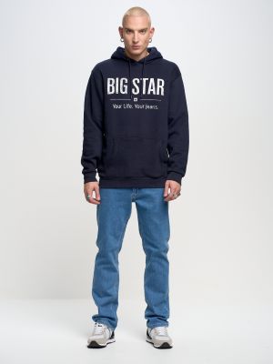Džemperis su gobtuvu su žvaigždės raštu Big Star mėlyna