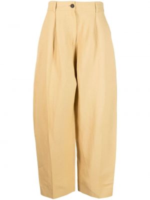 Pantaloni de in cu croială lejeră Studio Nicholson galben
