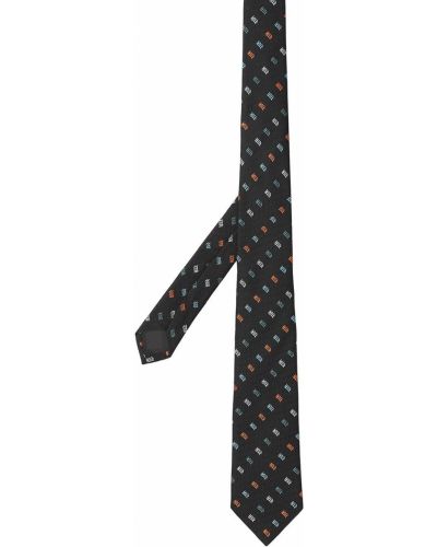 Corbata con bordado Burberry negro
