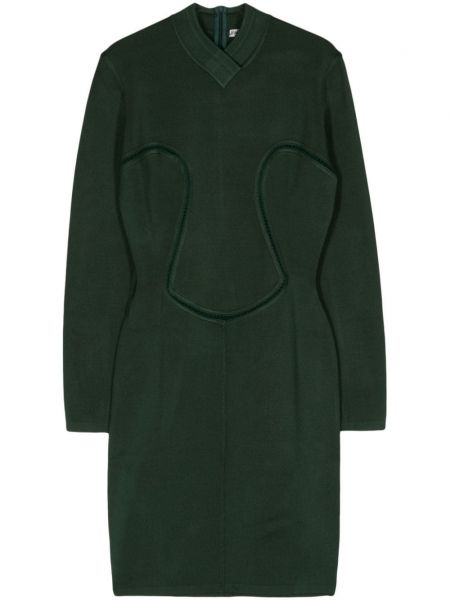 Pletena ravna haljina Alaïa Pre-owned zelena