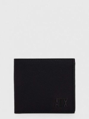Чорний шкіряний гаманець Armani Exchange
