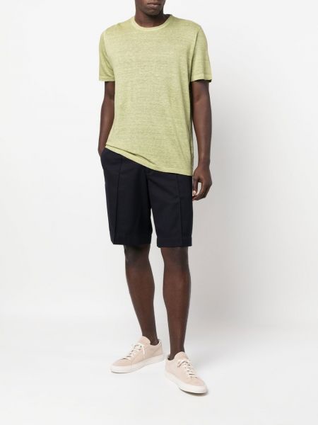 T-shirt en lin avec manches courtes 120% Lino vert