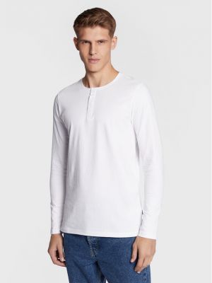 Μακρυμάνικη μπλούζα Solid λευκό