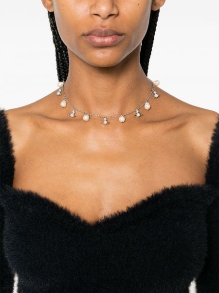 Naszyjnik z perełkami Vivienne Westwood srebrny