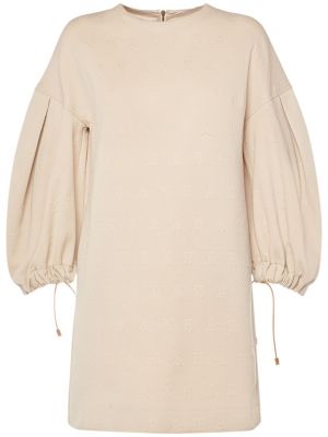 Mini vestido de algodón de tela jersey Max Mara beige