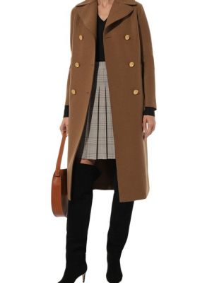 Шерстяное пальто Harris Wharf London коричневое