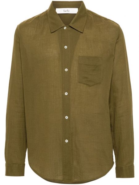 Βαμβακερό πουκάμισο Séfr πράσινο