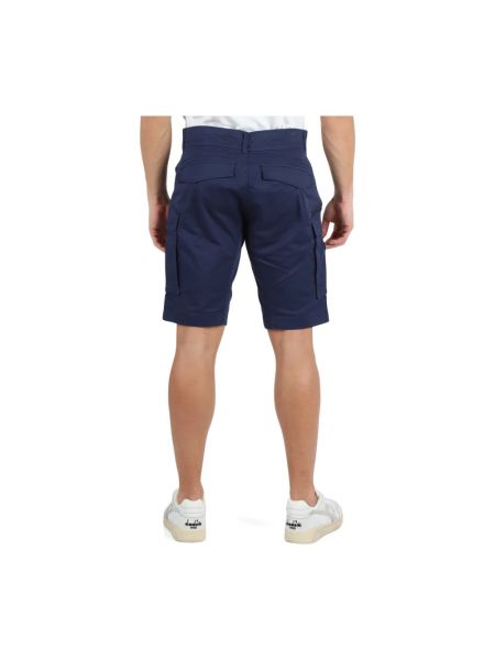 Pantalones cortos cargo de algodón con bolsillos Replay azul