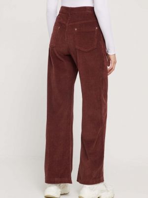 Manšestrové kalhoty s vysokým pasem Roxy hnědé