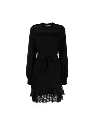 Dzianinowa sukienka mini Twinset czarna