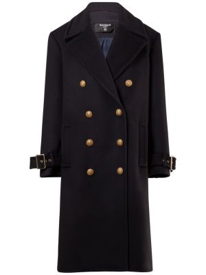 Oversized vlnený kabát Balmain