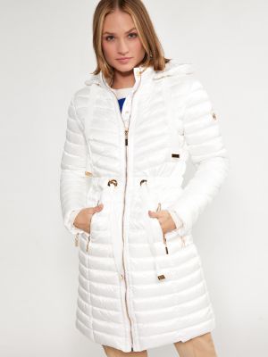 Ватирано палто Monnari бяло